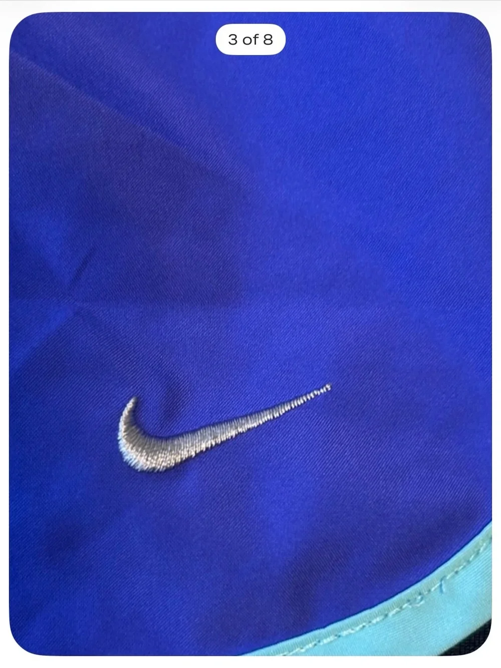Nike Dri-Fit Women's Royal Blue Athletic Shorts with Teal Trim M, NWOT